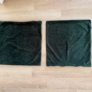 Elegant Dark Green Velvet Cushion Covers